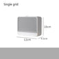 Double Grids Soap Storeage Box Wall Puch Free Drain Soap Holder