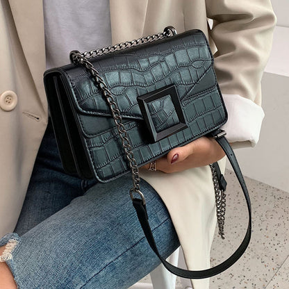 Net red chain small square bag