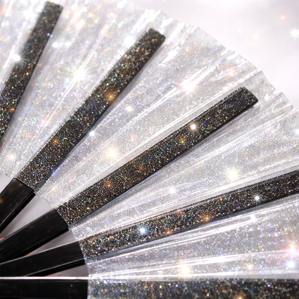 XL Festival Fan - Disco Glitter, Clear