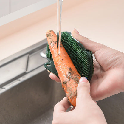 Multifunctional Potato Carrot Cleaning Tools Fruit Vegetable Brush Cactus Burr Cleaning Brush Kitchen Gadgets