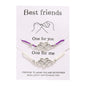 Best Friends Infinity Heart Bracelet - Adjustable Friendship Card Bracelet Set