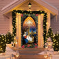 Christmas Curtain Decoration Hanging Cloth Background