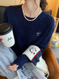 Chanel-style Top Embroidered Long-sleeve Sweater