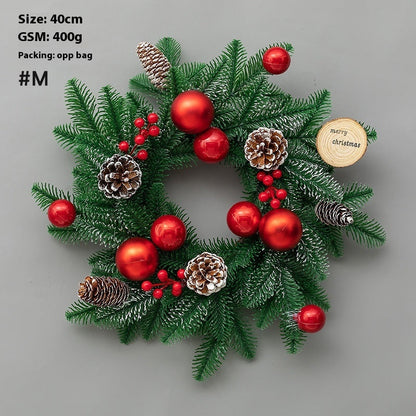 Christmas Decoration Upside Down Christmas Tree Horn Rattan Christmas Wreath