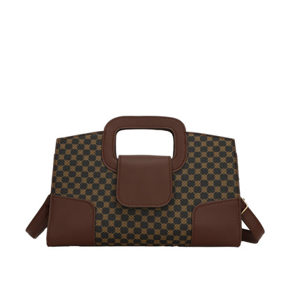 Simple Textured Small Female Fashion Textured Hand Plaid Casual Shoulder Messenger Bag