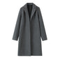 Women's Fashion Buckle-free Mid-length Loose Overcoat Coat