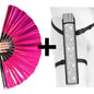 XL Festival Fan - Disco Glitter, Pink