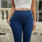 Elastic Waist Stretch Slimming Curling Ankle-length Jeans