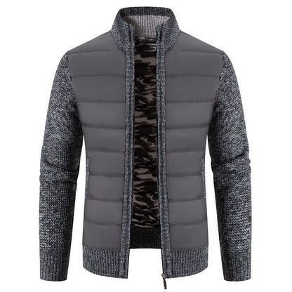 Men's Cardigan Sweater Stand Collar Sweater Coat