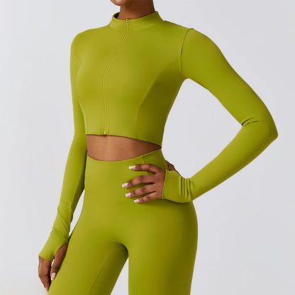 Slim-fit Fitness Long-sleeve Jacket Quick-dry Yoga Wear