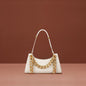 Chain leather shoulder bag