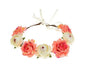 Big Red Rose Bridal Wreath Headband Beach Travel Beautiful Artificial Flower Hair Band Beach Head