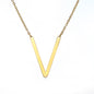 Fabulous Rose Gold Plated Stainless Steel Initial Letter Pendant Necklace