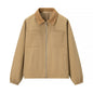 Women's Casual Zipper Short Jacket Coat Lapel Fashion Jacket