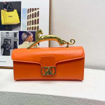 Women's Bag Is Fashionable And Simple, With A Hard Handle And A Carrying Crossbody Bag