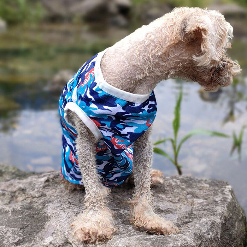 Spring And Summer Camouflage Dog Vest Clothes