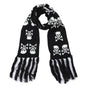 Thickened Thermal Knitted Scarf With Skull Design