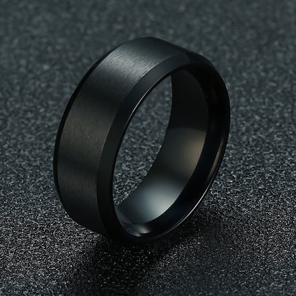 Simple ring titanium steel ring