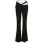 Hipster Street Hollow-out Fashion High Waist Slimming Pearl Chain Casual Trousers