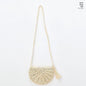 Women's Fashion Casual Handmade Straw Woven Shoulder Tassel Beach Bag