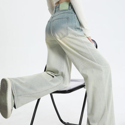 Gradient Design Straight-leg Pants Wide Leg Women's Clothing