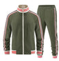 Turtleneck Zipper Cardigan Top Trousers Suit