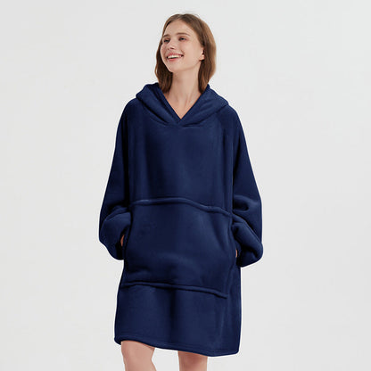 Thickened Casual Long-sleeve Zippered Blanket Loungewear