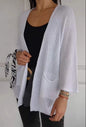 Women's Waffle Nine-quarter Sleeve Urban Casual Cardigan Coat