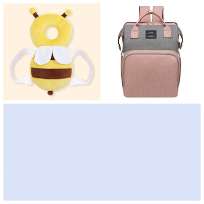 Multifunctional Maternity Diaper Backpack Upgraded With Removable Mosquito Net Large Capacity Foldable Infants Baby Crib Waterproof Nappy Mother Bag For Travel