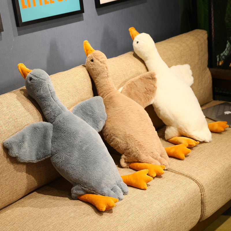 Big White Goose TikTok-Style Big White Goose Lounging Pillow