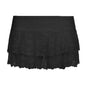 Stretchy Double-layer Lace Figure-flattering Dance Mini Skirt