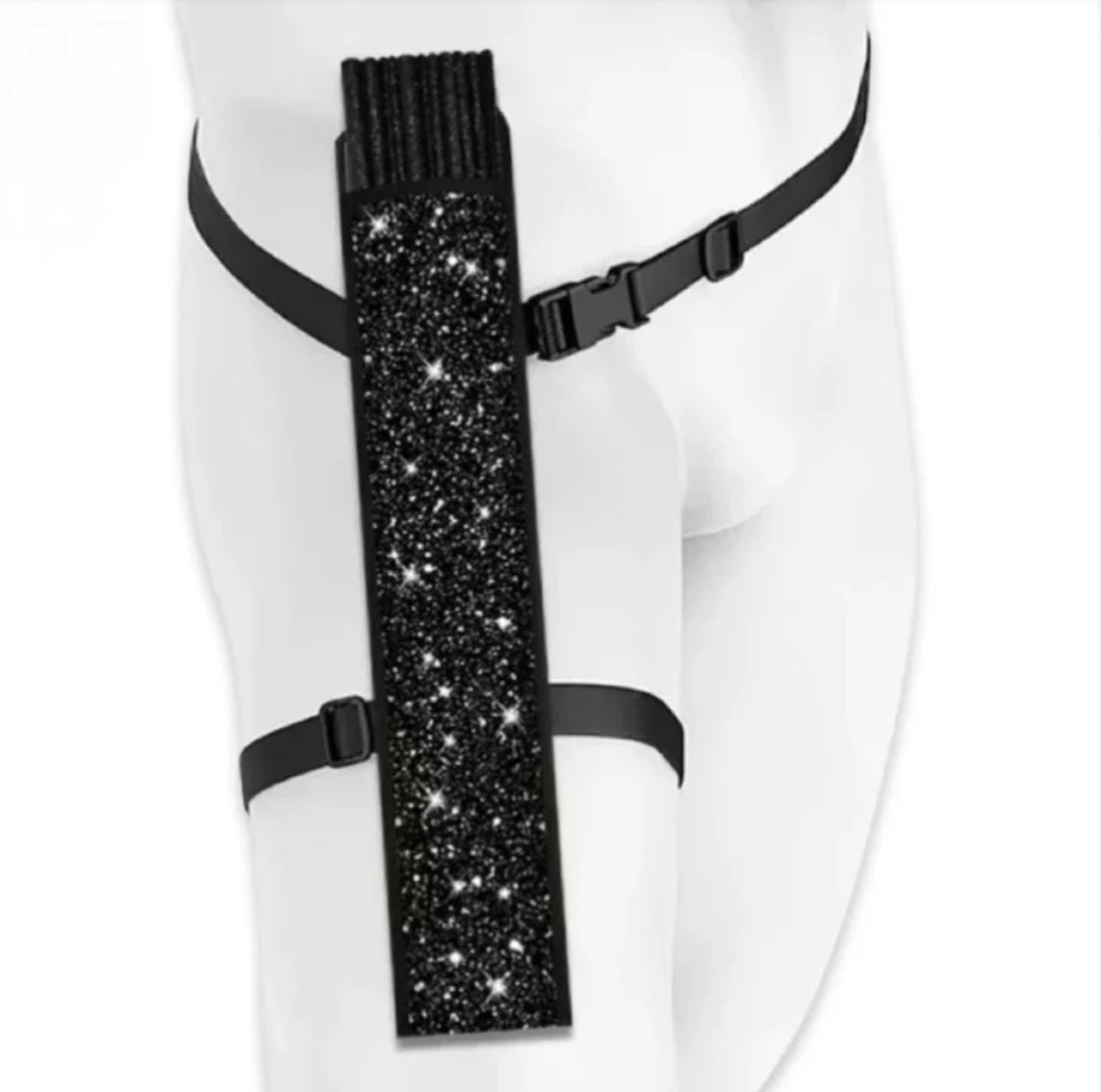 XL Festival Fan - Disco Glitter, Clear