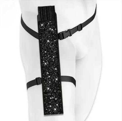 XL Festival Fan - Disco Glitter, Clear