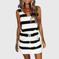 Sumera - One Shoulder Striped Mini Dress