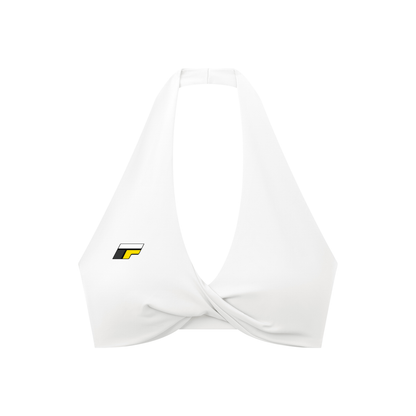 Women's Pleated Halter Sports Bra