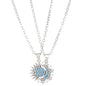2pcs Necklace Sun And Moon Magnetic Pendant Clavicle Chain Necklace For Couple Lovers