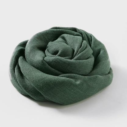 Artistic Sunscreen Solid Color Cotton And Linen Scarf