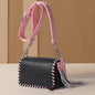 Women's Woven Tassel Shoulder Bag - Handcrafted Contrast Crossbody Purse