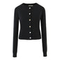 Women's Retro Multi-color Round Neck Long Sleeve Jacket