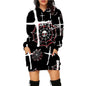 Halloween Mid-length Pocket Hooded Long Sleeve Sweater Women