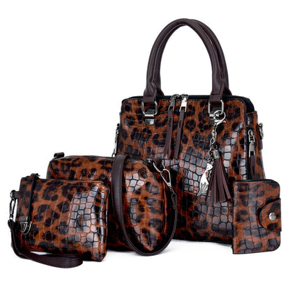 Tassel Portable Snakeskin Pattern Picture Mother Bag