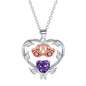Heart-shaped Rose Pendant Necklace Valentine's Day Gift