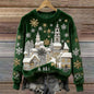 Women's Christmas Crew-neck Patterned Top