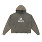 Vintage Washed Frayed-Hem Hoodie - Premium Fleece Gym Hoodie | BRACE