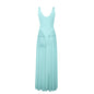 Women's Solid-Color Elegant Resort Bodycon Mesh A-Line Dress