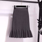 New Slim-fit And Slimming Lace-hem Knitted Skirt
