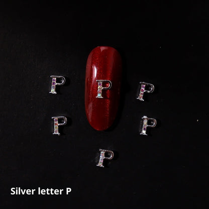 26 Letter Alloy Nail Ornament Nail Crystal