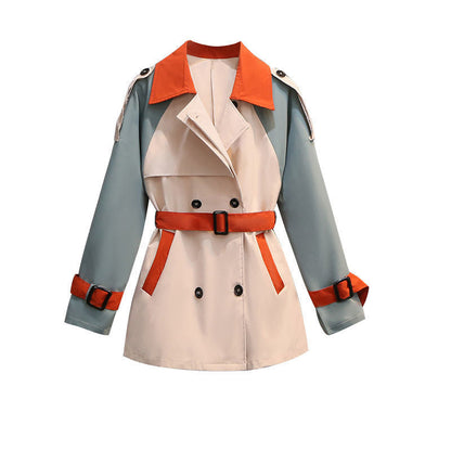 Slim-fit Slim British Style Plus-size Coat For Women