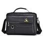 Popular Men's Messenger Bag One Shoulder Retro Business Backpack PU Leather Flaps Crossbody Bags Business Flap Male Solid Travel Bag
