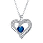 European And American Fashion Double Love Pendant Necklace Valentine's Day Christmas Gift